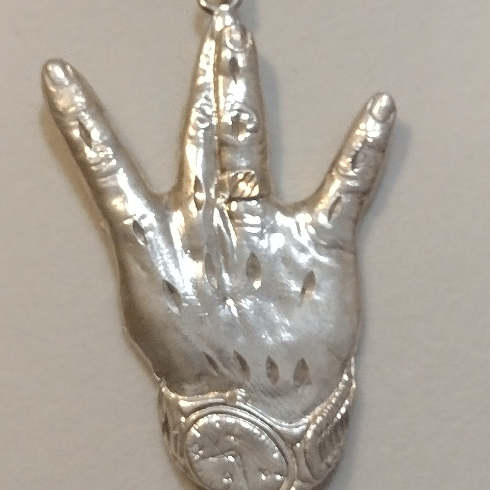 Silver Hand Pendant - Picture 2 of 12